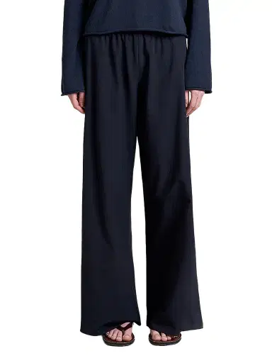 La Ligne Women's Cotton Colby Pants - Navy - Size XL | Thumbnail 1