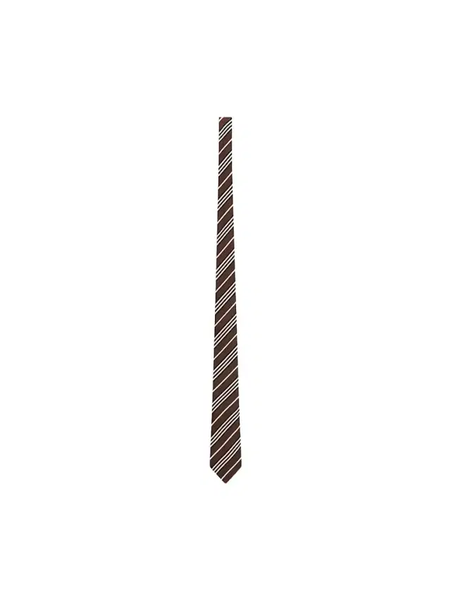 Saint Laurent Men's Striped Tie in Silk - Brown