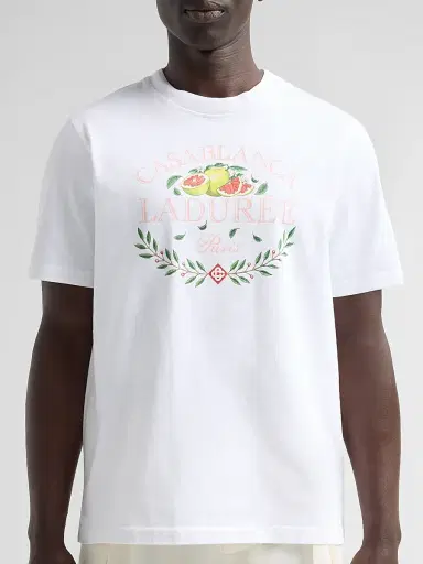 Casablanca Men's X Ladurée Classic T-Shirt - White - Size XXL | Thumbnail 5