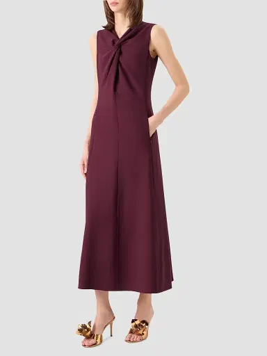 Akris Women's Wool-Blend Knot A-line Midi-Dress | Thumbnail 6