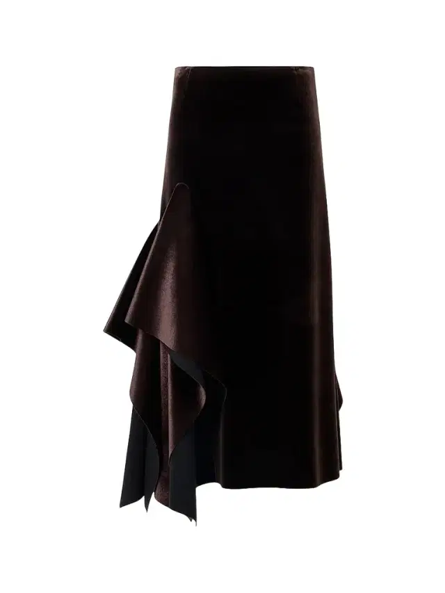 Akris Women's Velvet Neoprene Asymmetric Midi Skirt - Coffee