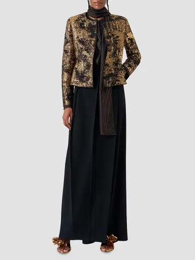 Akris Women's Kelis Jacquard Silk Lamé Jacket | Thumbnail 2