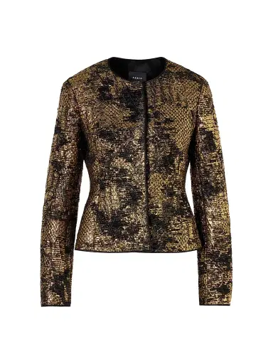 Akris Women's Kelis Jacquard Silk Lamé Jacket | Thumbnail 1