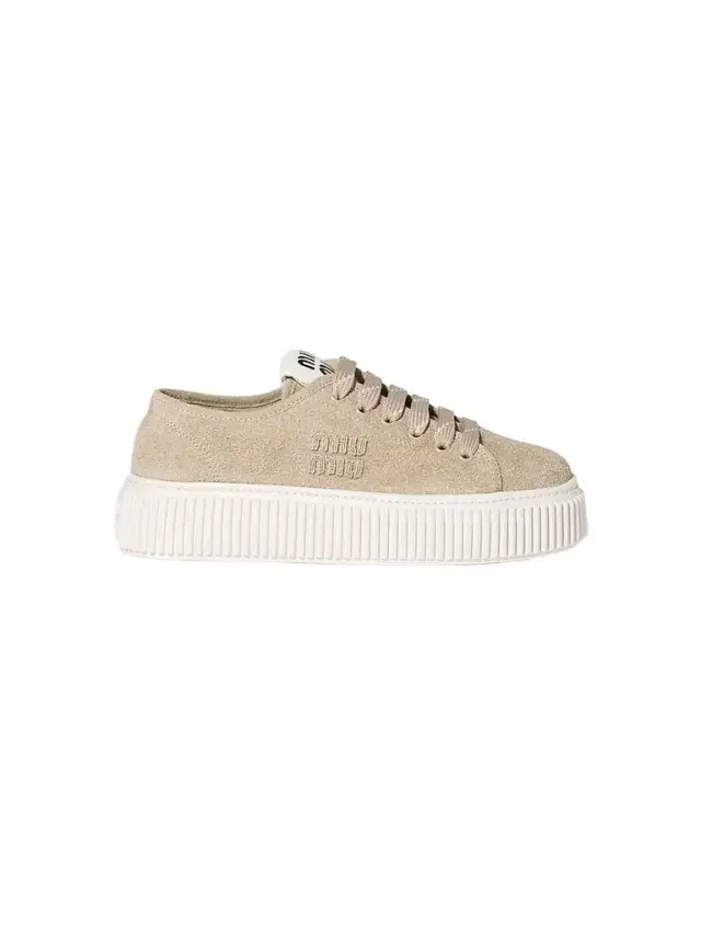 Miu Miu Women's Suede Sneakers - Beige Khaki