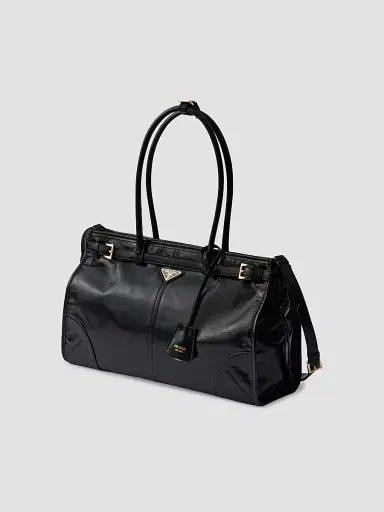 Prada Women's Bonnie Large Leather Top Handle Bag | Thumbnail 2