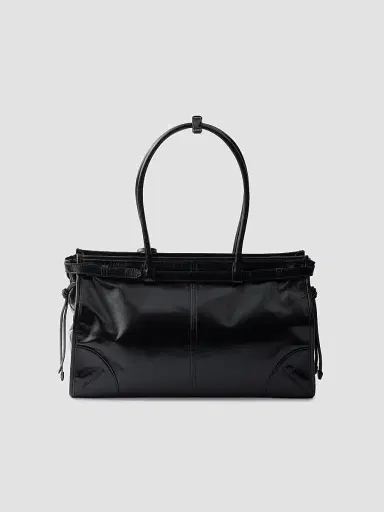 Prada Women's Bonnie Large Leather Top Handle Bag | Thumbnail 3