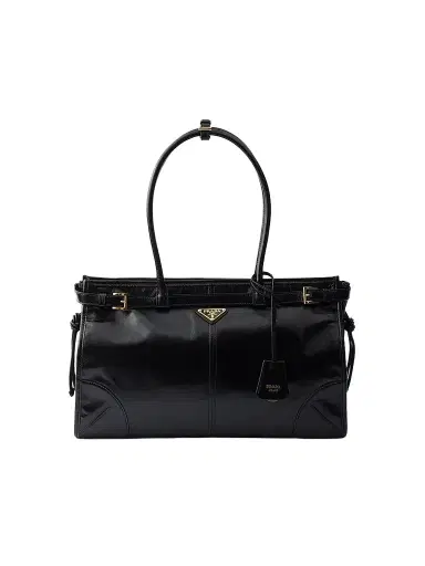 Prada Women's Bonnie Large Leather Top Handle Bag | Thumbnail 1