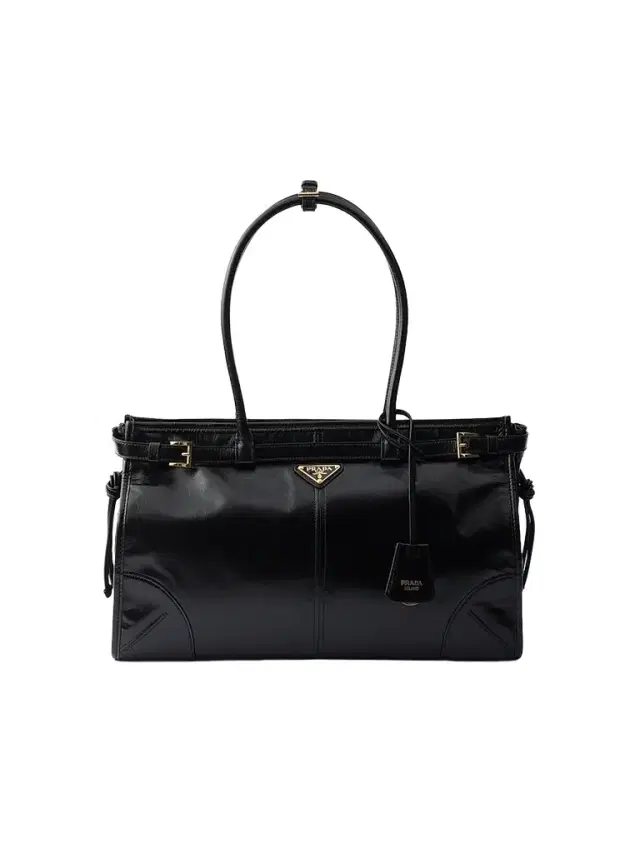Prada Women's Bonnie  Leather Top Handle Bag - Black