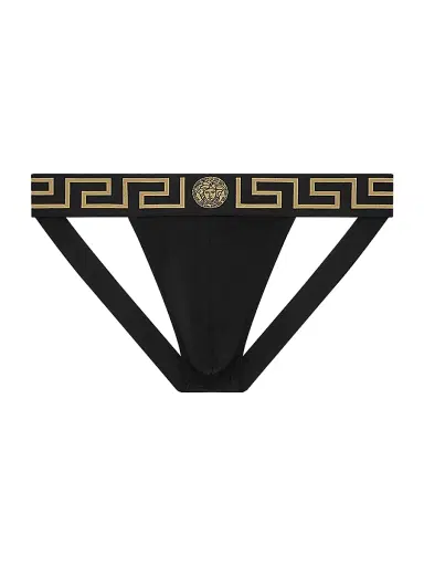 Versace Men's Medusa Stretch-Cotton Jock Strap | Thumbnail 1