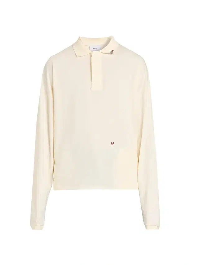 Men's Fontaine Oversized Long-Sleeve Polo Shirt - Cream