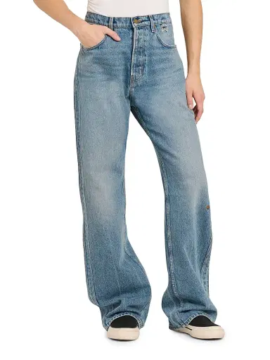 Rhude Men's Pintuck 90s Traxedo Baggy Jeans - Dakar Indigo - Size 38 | Thumbnail 3 Rhude Men's Pintuck 90s Traxedo Baggy Jeans - Dakar Indigo - Size 38 | Thumbnail 3