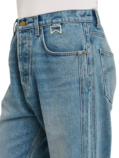 Rhude Men's Pintuck 90s Traxedo Baggy Jeans - Dakar Indigo - Size 38 | Thumbnail 6 Rhude Men's Pintuck 90s Traxedo Baggy Jeans - Dakar Indigo - Size 38 | Thumbnail 6