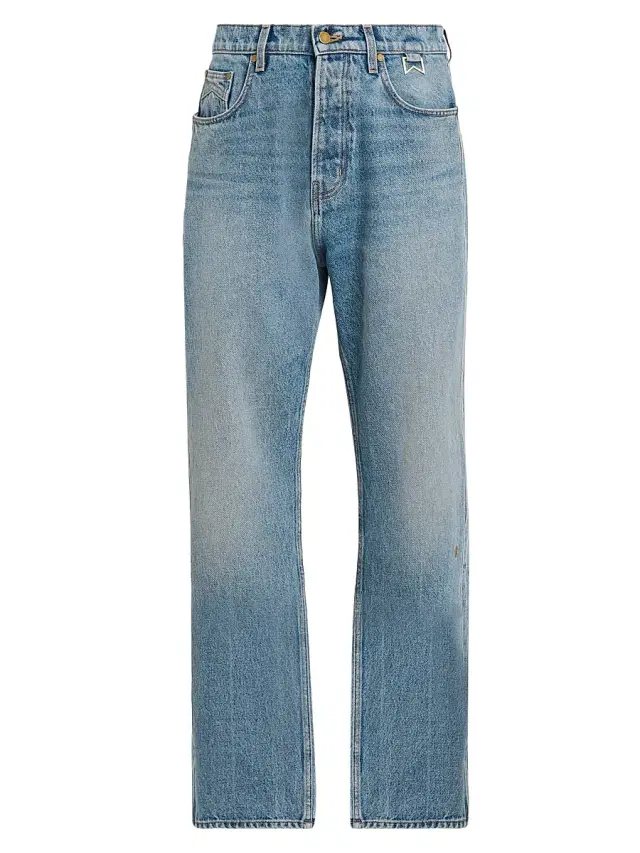 Rhude Men's Pintuck 90s Traxedo Baggy Jeans - Dakar Indigo