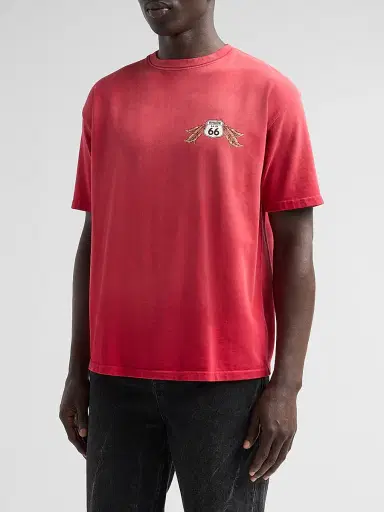 Rhude Men's Oklahoma 66 Cotton Crewneck T-Shirt | Thumbnail 4 Rhude Men's Oklahoma 66 Cotton Crewneck T-Shirt | Thumbnail 4