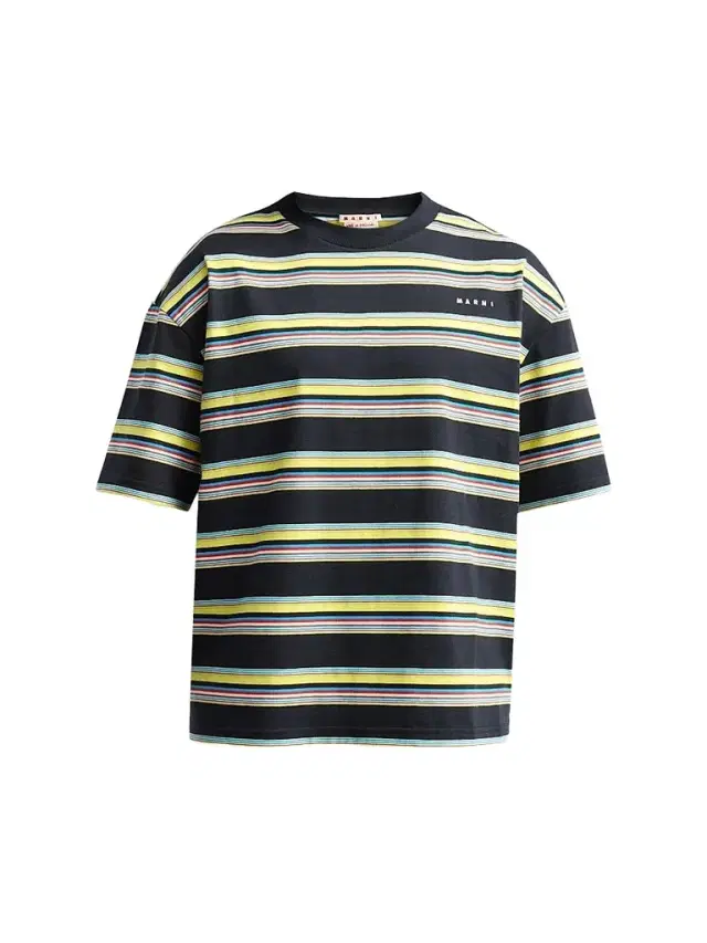Marni Men's Striped Cotton Relaxed-Fit Crewneck T-Shirt - Acid