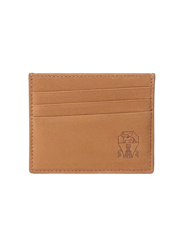Brunello Cucinelli Men's Nubuck Card Holder - Cognac
