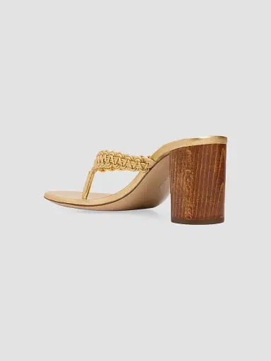 Gianvito Rossi Women's Lattice 70MM Leather Heeled Sandals | Thumbnail 3