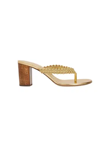 Gianvito Rossi Women's Lattice 70MM Leather Heeled Sandals | Thumbnail 1