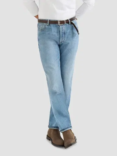 Brunello Cucinelli Men's Lightweight Denim Traditional Fit Five-Pocket Jeans - Light Denim | Thumbnail 4