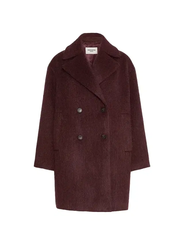 Weekend Max Mara Women's Knitted Look Coat - Bordeaux