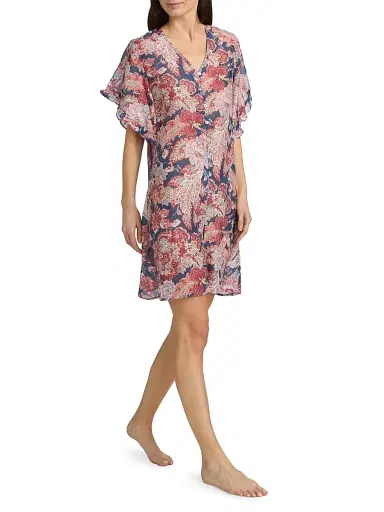 Papinelle Women's Ella Frill Nightie - Blue Indigo | Thumbnail 2