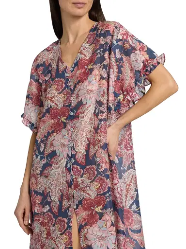 Papinelle Women's Ella Frill Nightie - Blue Indigo | Thumbnail 5