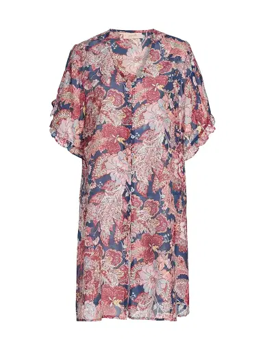 Papinelle Women's Ella Frill Nightie - Blue Indigo | Thumbnail 1