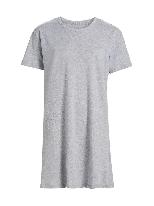 Papinelle Women's Jada Cotton Knit T-Shirt Nightie - Grey