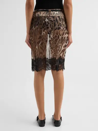Ksubi Women's Mara Leopard Print Chiffon Skirt - Brown - Size XL | Thumbnail 3 Ksubi Women's Mara Leopard Print Chiffon Skirt - Brown - Size XL | Thumbnail 3