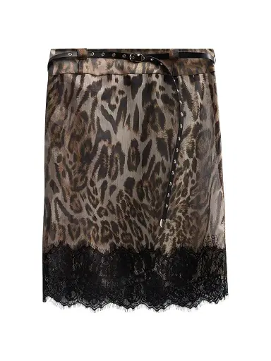 Ksubi Women's Mara Leopard Print Chiffon Skirt - Brown - Size XL | Thumbnail 1 Ksubi Women's Mara Leopard Print Chiffon Skirt - Brown - Size XL | Thumbnail 1