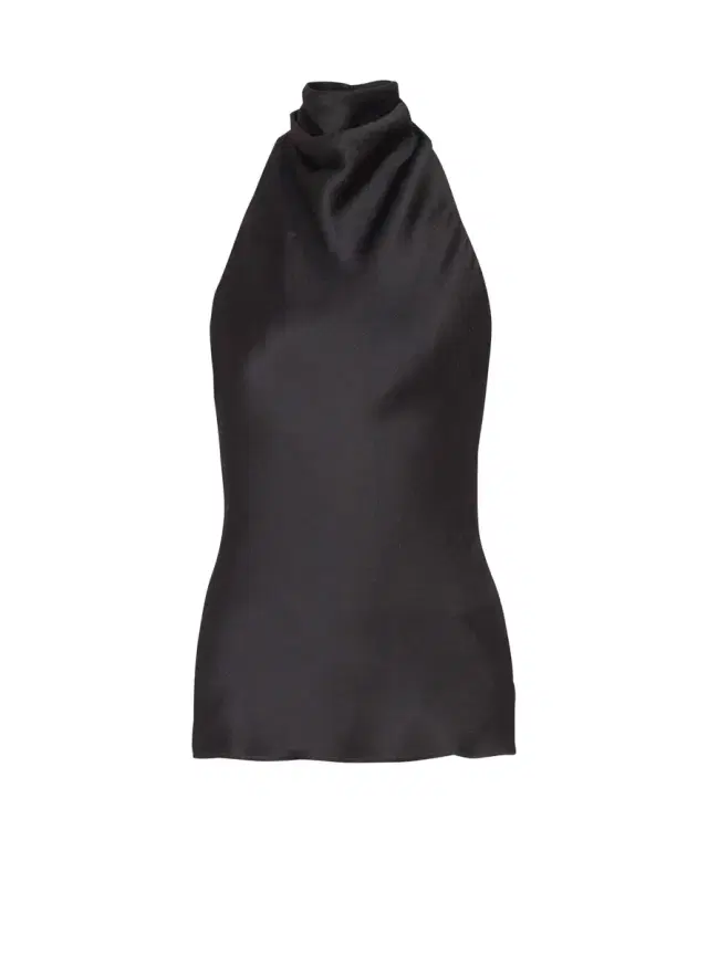 Balmain Backless crepe satin top