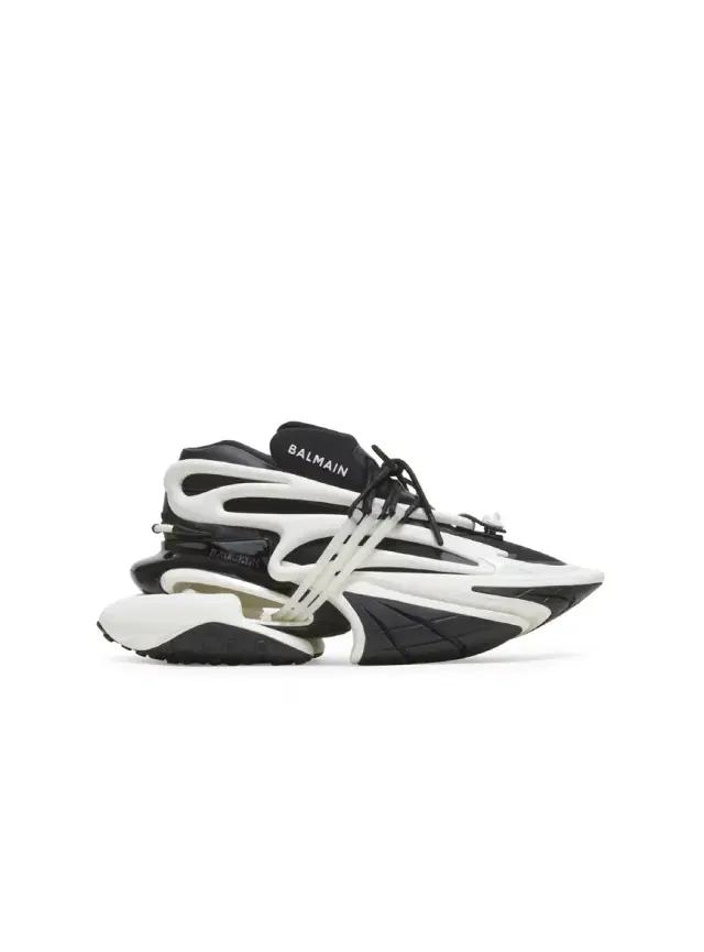 Balmain Unicorn sneakers in two-tone neoprene and leather