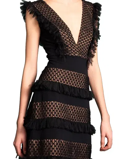 Tadashi Shoji Women's Tiered Ruffle Minidress | Thumbnail 4 Tadashi Shoji Women's Tiered Ruffle Minidress | Thumbnail 4