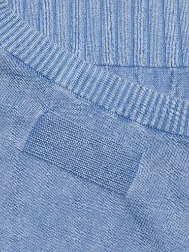 Guest In Residence Women's Rib-Knit Cotton-Blend Sweater - Delft Blue | Thumbnail 7