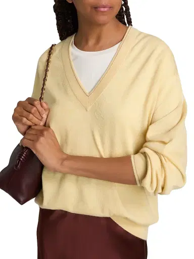 Guest In Residence Women's The Airy Cotton-Silk Sweater - Butter Camel | Thumbnail 6