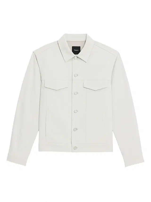 Theory Men's River Neoteric Twill Trucker Jacket - Limestone