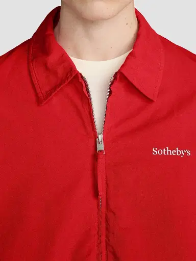 Frame Men's x Sotheby's Cotton Zip-Up Bomber Jacket - Red Washed | Thumbnail 5
