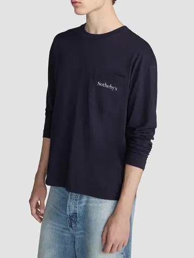 Frame Men's x Sotheby's Cotton Crewneck T-Shirt - Navy Washed | Thumbnail 4