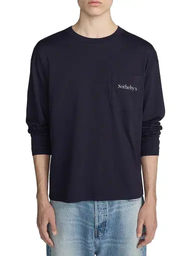 Frame Men's x Sotheby's Cotton Crewneck T-Shirt - Navy Washed | Thumbnail 1