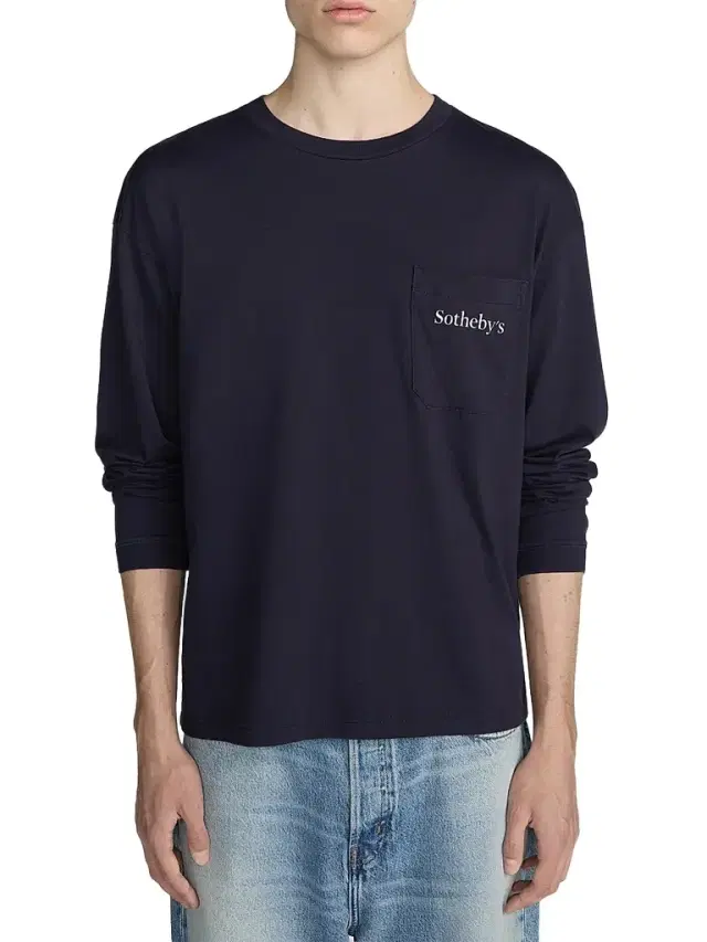 Men's x Sotheby's Cotton Crewneck T-Shirt - Navy Washed
