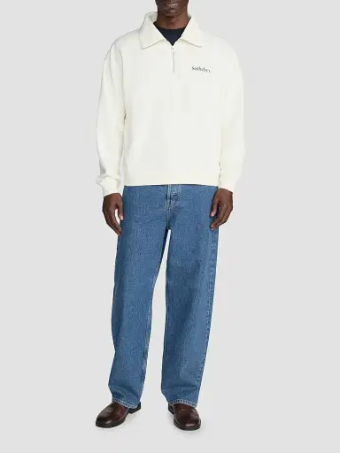 Frame Men's x Sotheby's Cotton Quarter-Zip Sweatshirt - Cream Washed - Size XXL | Thumbnail 2