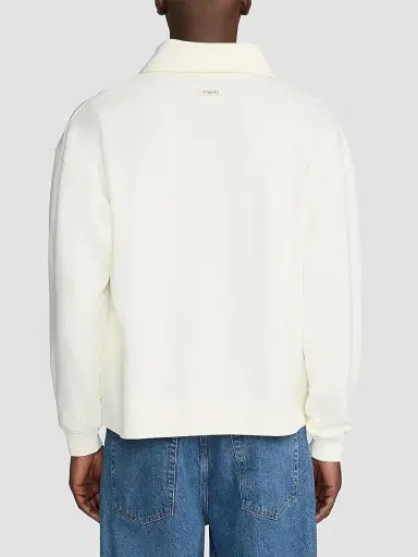 Frame Men's x Sotheby's Cotton Quarter-Zip Sweatshirt - Cream Washed - Size XXL | Thumbnail 3