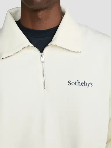 Frame Men's x Sotheby's Cotton Quarter-Zip Sweatshirt - Cream Washed - Size XXL | Thumbnail 5