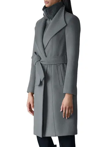 Mackage Women's Norita 2-In-1 Double Face Wool Coat - Carbon Mix - Size XL | Thumbnail 4