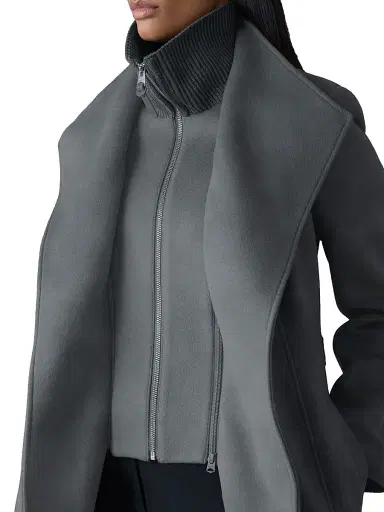 Mackage Women's Norita 2-In-1 Double Face Wool Coat - Carbon Mix - Size XL | Thumbnail 6