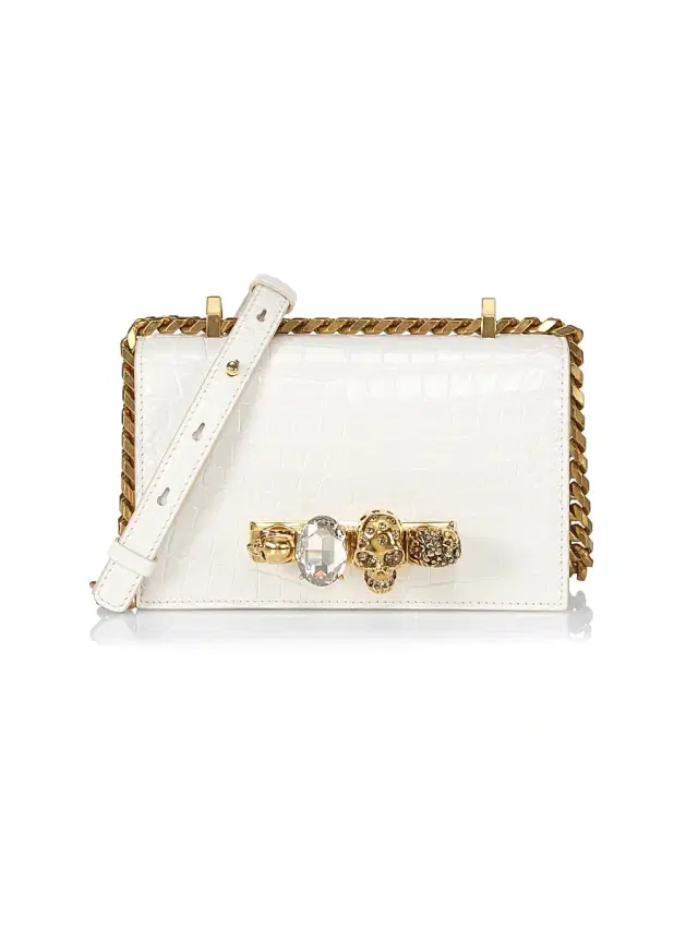 McQueen Women's Mini Jewelled Satchel In Leather - Deep