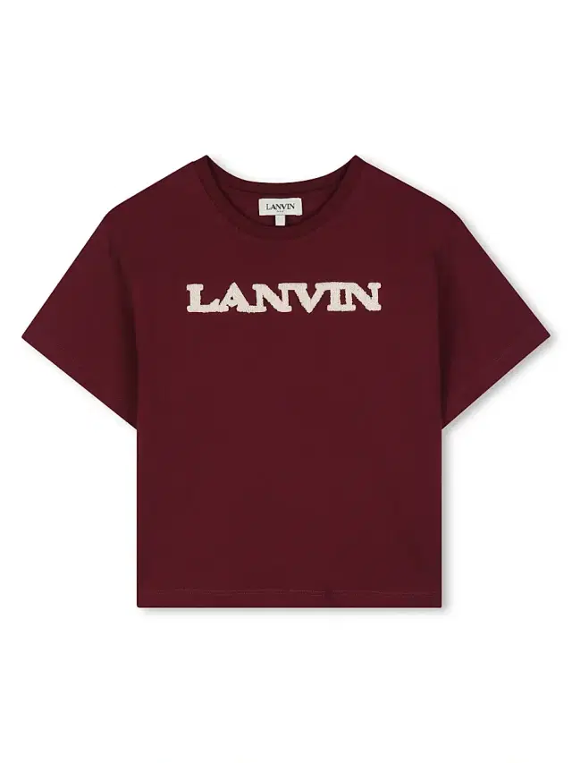 Lanvin Little Girl's & Girl's Chenille Logo T-Shirt - Crimson
