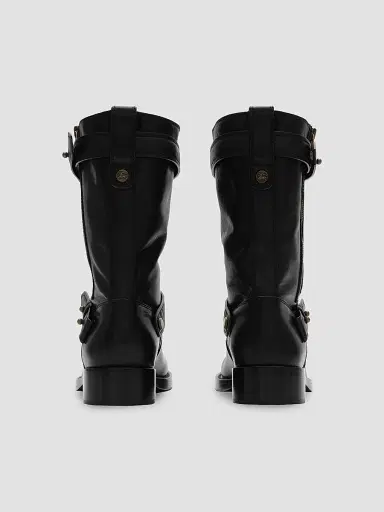 Burberry Women's Kent Leather Biker Boots - Black - Size 11 | Thumbnail 2 Burberry Women's Kent Leather Biker Boots - Black - Size 11 | Thumbnail 2