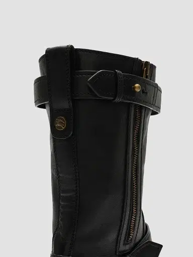 Burberry Women's Kent Leather Biker Boots - Black - Size 11 | Thumbnail 6 Burberry Women's Kent Leather Biker Boots - Black - Size 11 | Thumbnail 6