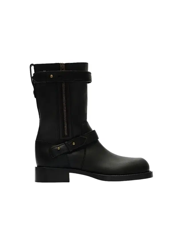 Burberry Women's Kent Leather Biker Boots - Black